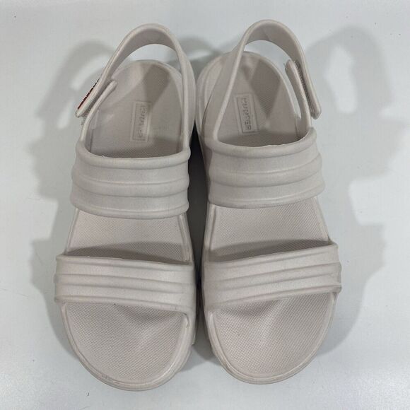 Womens Hunter Boots Bloom Algae Sandals Size 6 White Lightweight Foam Straps - Picture 4 of 10